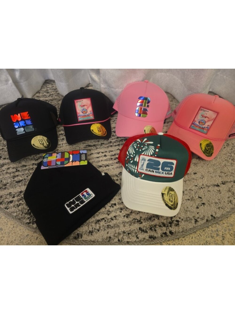 Lot 6 New Fifa World Cup Foam Trucker Cap Hat Officially Licensed NEW Mexico USA - Picture 1 of 16